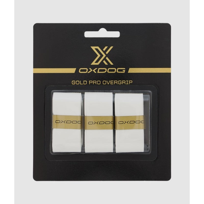 GOLD PRO OVERGRIP 3 PACK White